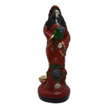 Estátua Pomba Gira Rosa Caveira Esquerda Gesso 20 Cm Umbanda