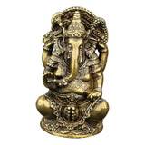 Estatueta De Cobre Senhor Ganesha Hindu Elefante Do Sucesso