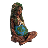 Estatueta Deusa Gaia Em Resina Wicca Geia Mãe Terra Enfeite
