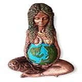 Estatueta Deusa Gaia Em Resina Wicca Mãe Terra Mitologia Grega Enfeite Decoração Gaia Mae Terra Pequena