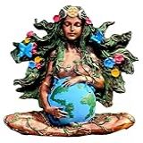 Estatueta Deusa Gaia Em Resina Wicca Mãe Terra Mitologia Grega Enfeite Decoração Gaia Mae Terra