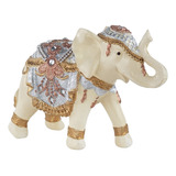 Estatueta Elefante Indiano Escultura Decorativa Grande