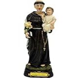 Estatueta Imagem Santo Antônio De Pádua Enfeite Resina 16cm