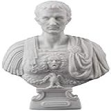 Estatueta Júlio César De Busto Acabamento Branco
