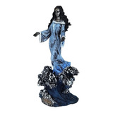 Estatueta Orixá Yemanjá Rainha Do Mar Decorativa 28cm Resina