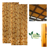 Esteira De Bambu Tratado Forro Natural 50 X 130 Cm 2 Unid Cor Bege