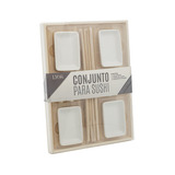 Esteira P Sushi Com Molheira Suportes E Hashi De Bambu