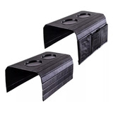 Esteira Porta Copos Braço Sofá Kit 2 Unidades Premium Corino