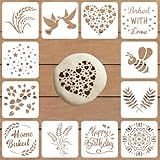 Estêncil De Pão Artesanal Estêncil De Pão Bolo Café Torta E Biscoito Para Decorar Seu Próprio Conjunto De Estêncil De Cozimento De Design Exclusivo