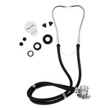Estetoscópio Duplo Premium Preto Kit Completo Adulto Pediatr