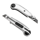 Estilete De Metal Profissional 18mm 5 Lâminas Extras