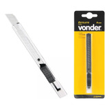 Estilete Estreito De Metal 9 Mm Vonder