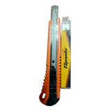 Estilete Lâmina Retrátil 9 Mm Ponta Metal 5 Unidades Brinde