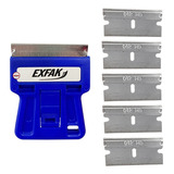 Estilete Mini Ratinho Para Raspar Vidro Com 5 Laminas Exfak