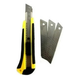 Estilete Profissional 18mm Com 3 Lâminas De Reposição