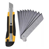 Estilete Profissional Emborrachado C trava 18mm 10 Laminas