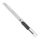Estilete Profissional Estreito De Metal 9mm Uso Geral