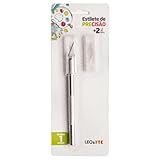 Estilete Tipo Bisturi C-2 Laminas Extras Blister Leo-leo Leonora- Prata