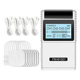Estimulador Muscular Tens Ems 15 Modos E 4 Saídas 8 Almofada