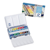 Estojo Aquarela Talens Van Gogh 12 Half Pan Metal Box Pinc