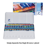 Estojo Aquarela Talens Van Gogh 36 Half Pan Metal Box Pinc