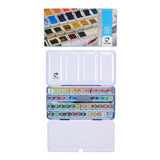 Estojo Aquarela Talens Van Gogh 48 Half Pan Metal Box Pinc