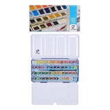 Estojo Aquarela Talens Van Gogh 48 Half Pan Metal Box Pinc