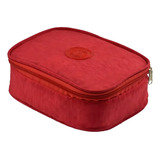 Estojo Box Escolar P100 Nylon Vermelho Ac Bag Liso