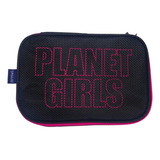 Estojo Box Feminino Planet Girl Necessaire Escolar Feminino Cor Preto