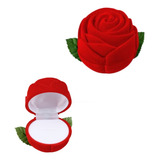 Estojo Caixinha De Veludo Para Anel Brinco Ou Pulseira Em Formato De Flor Sem Cabo