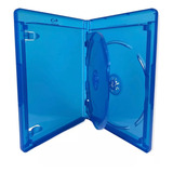 Estojo Capa Box Blu Ray Azul Duplo 10 Unidades