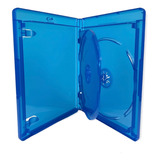 Estojo Capa Box Blu Ray Azul Duplo 50 Unidades 