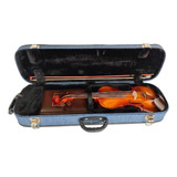 Estojo Case Violino Retangular Jeans 4 4 Comporta Hinario 5