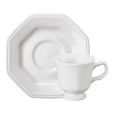Estojo Com 12 Xícaras Café E Pires Prisma Porcelana Schmidt