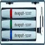 Estojo Com 3 Canetas Desegraph Para Desenho Com Pontas De 0-2- 0-4 E 0-6 Mm De Dimetro E 1 Articulador- Trident- TD-246- Cinza