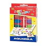 Estojo De Aquarelas Com 12 Cores E 1 Pincel- Molin 18385- Multicor
