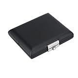 Estojo De Armazenamento De Palheta De Fagote Capa De Couro Pu Preta Caixa Recipiente De Palheta Com Slots Para 3 Palhetas