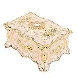 Estojo De Joias De Metal Vintage Antigo Estilo Europeu Esmaltado Caixa De Bijuterias Organizador De Armazenamento De Joias Caixa De Joias De Mesa Para Brincos Colares E Anéis Branco Dourado 