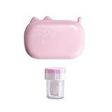 Estojo De Lente De Contato De Gato Fofo Com Espelho Kit Portátil De Viagem Para Lentes De Contato Com Removedor De Pinças Para Escritório Em Casa