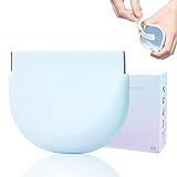Estojo De Silicone Com Cordão Fino E Bonito Suporte De Retentor Dentário Fino Contêiner Estojo Para Meninas Mulheres Crianças Homens Viagem Dentadura Parcial Protetor De Boca Noturna Capa Alinhadora Azul Claro