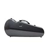 Estojo De Violino 4 4 De Fibra De Vidro Durável Com Formato Triangular Leve Forte Com Mochila Higrômetro Embutido Preto