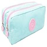 Estojo Duplo Escolar Casual Juvenil Crinkle Yins YS27295 Azul