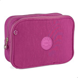 Estojo Escolar Box Bolsinha Porta Caneta Lapis Colorido Cor Roxo Liso