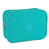 Estojo Escolar Box Bolsinha Porta Caneta Lapis Colorido Cor Verde claro Liso
