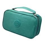 Estojo Escolar Box Grande Capacidade Organizador Necessaire Para Lápis Com 20 Elásticos Zíper Resistente Papelaria Fofa Estojo Tactel PREMIUM Verde água