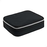Estojo Escolar Box Organizador 1 Compartimento Divisoria Porta Lapis Canetas 100 Pens Preto 