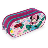 Estojo Escolar Duplo Minnie Em Pvc Cristal Dac