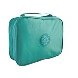 Estojo Escolar Estojo Box Grande 100 Lápis Nylon Tactel Organizador Para Lápis Caneta Papelaria Fofa PREMIUM Verde Água