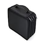 Estojo Escolar Grande Com 4 Divisórias Organizador Caneta Lápis Preimiun Preto