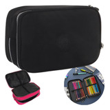Estojo Escolar Juvenil Jumbo Grande Nylon Tactel Box Oferta